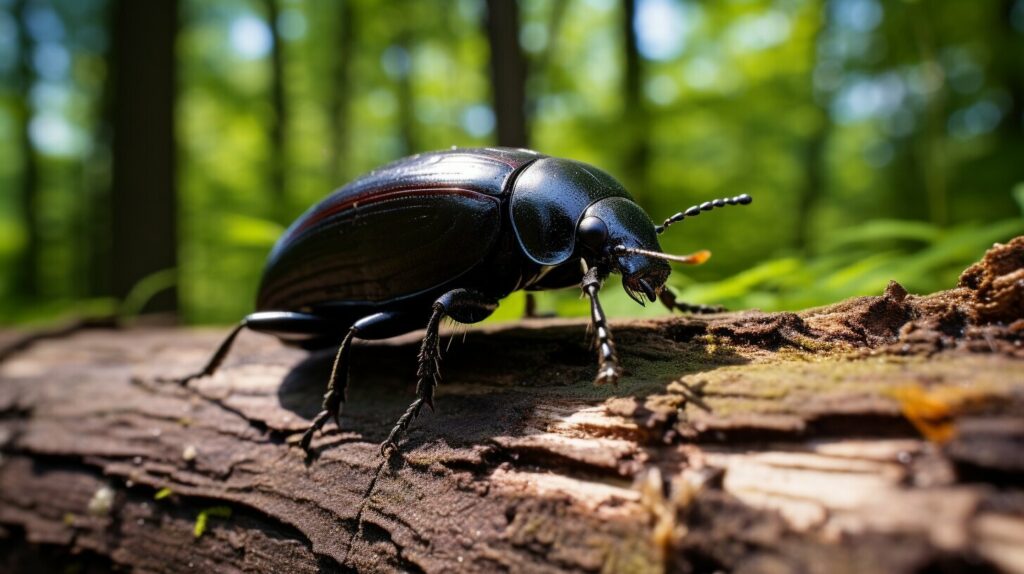 Lebensraum des schwarzen großen Käfers