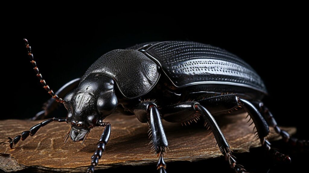 Merkmale großer schwarzer Käfer