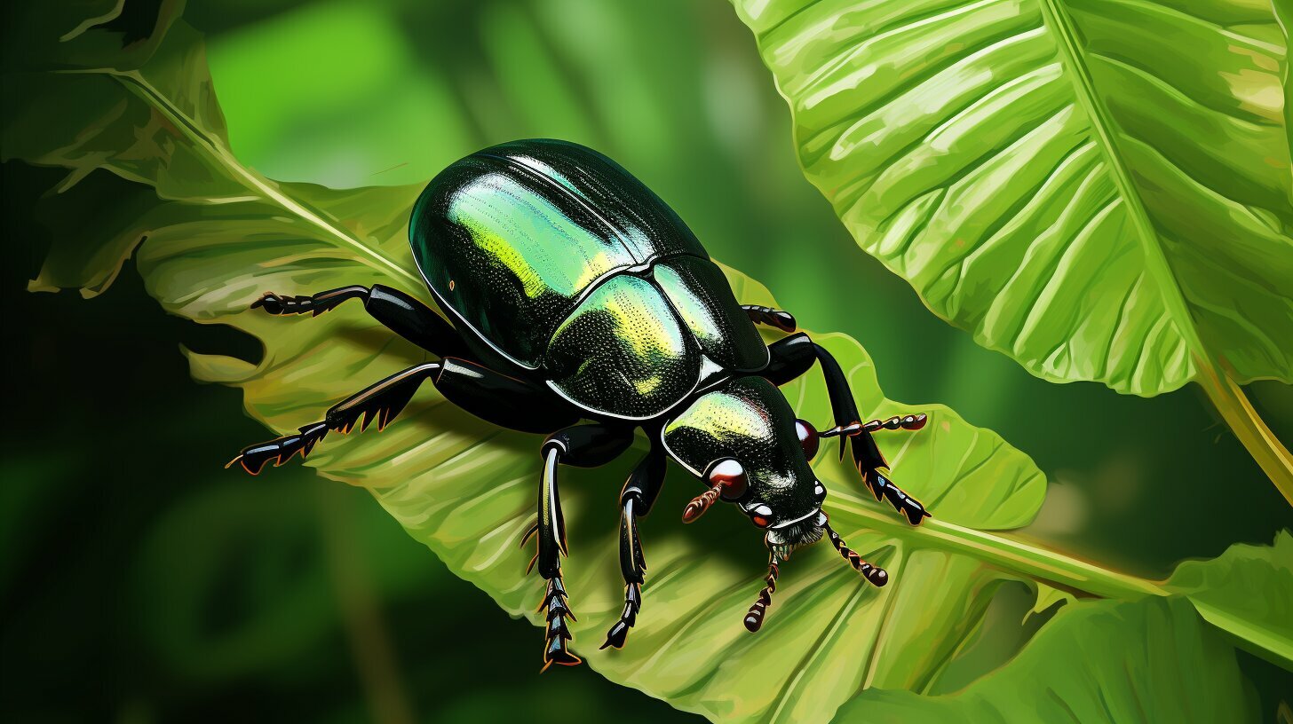 schwarzer großer Käfer